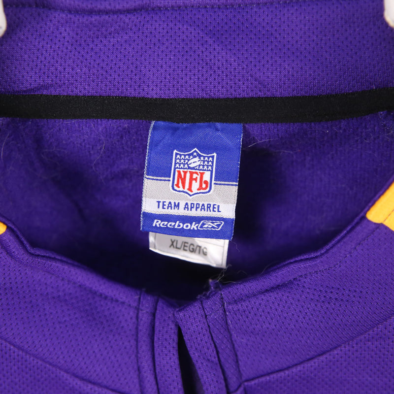 NFL 90's Vikings NFL Quarter Zip Fleece Jumper XLarge Purple