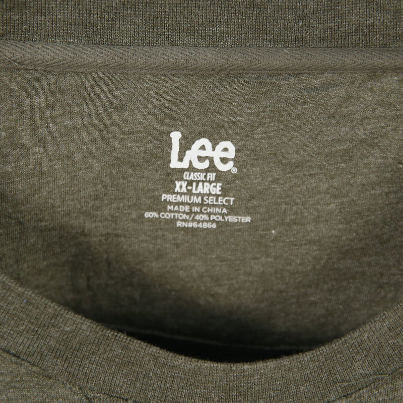 Lee 90's Pocket Crewneck Sweatshirt XXLarge (2XL) Khaki Green