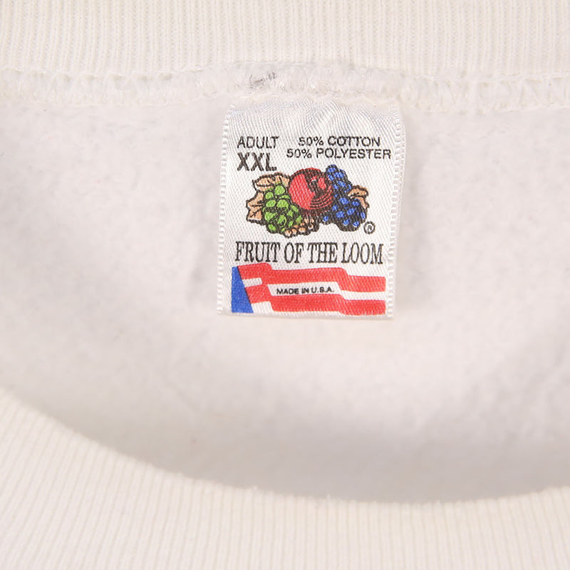 Fruit of the Loom 90's Seasons Greetings Crewneck Sweatshirt XXLarge (2XL) White