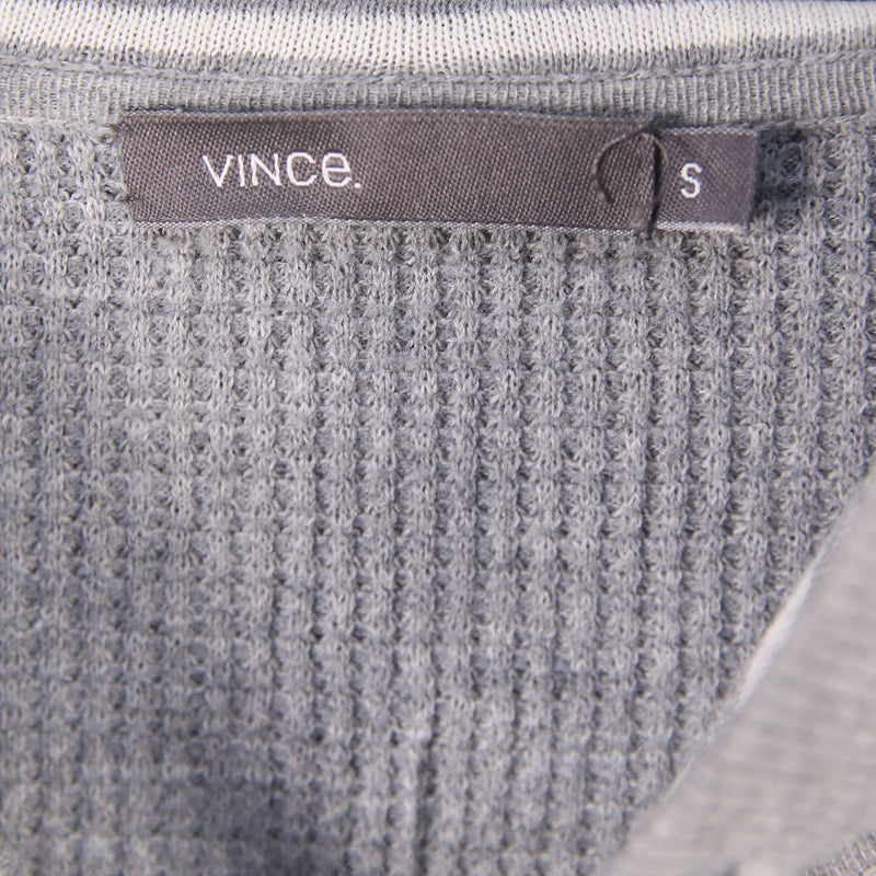 Vince 90's Hooded Zip Up Knitted Hoodie Small Grey