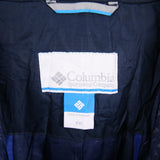 Columbia Sport 90's Spellout Logo Zip Up Waterproof Windbreaker Jacket XXLarge (2XL) Blue