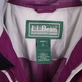 L.L.Bean 90's Waterproof Hooded Zip Up Windbreaker Jacket Large Purple