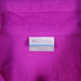 Columbia 90's Spellout Logo Zip Up Fleece XLarge Purple