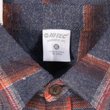 Hi-Tec 90's Check Long Sleeve Button Up Shirt XLarge Grey