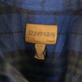St Johns Bay 90's Long Sleeve Button Up Check Shirt XLarge Black