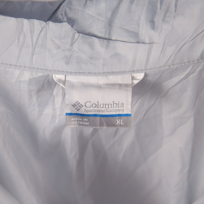 Columbia 90's Rain Coat Waterproof Lightweight Zip Up Windbreaker Jacket XLarge Grey
