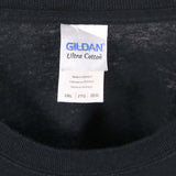 Gildan 90's Back Print Short Sleeve Crewneck T Shirt XXLarge (2XL) Navy Blue