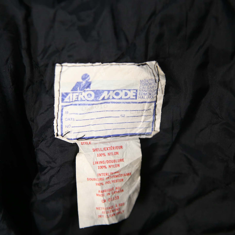 Vintage club 90's Fur Lined Collar Zip Up Button Up Waterproof Windbreaker Jacket Large (missing sizing label) Navy Blue