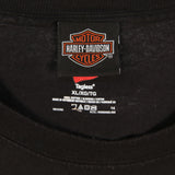 Harley Davidson Motor Cycle 90's Graphic Back Print Short Sleeve T Shirt XLarge Black