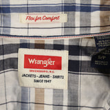 Wrangler 90's Tartened lined Check Button Up Long Sleeve Shirt Small White