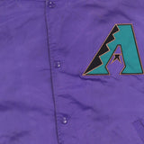 Authentic 90's Diamond Backs Button Up Nylon Sportswear Bomber Jacket XXLarge (2XL) Black