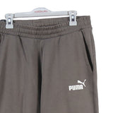 Puma 90's Elasticated Waistband Spellout Logo Joggers / Sweatpants Large Grey