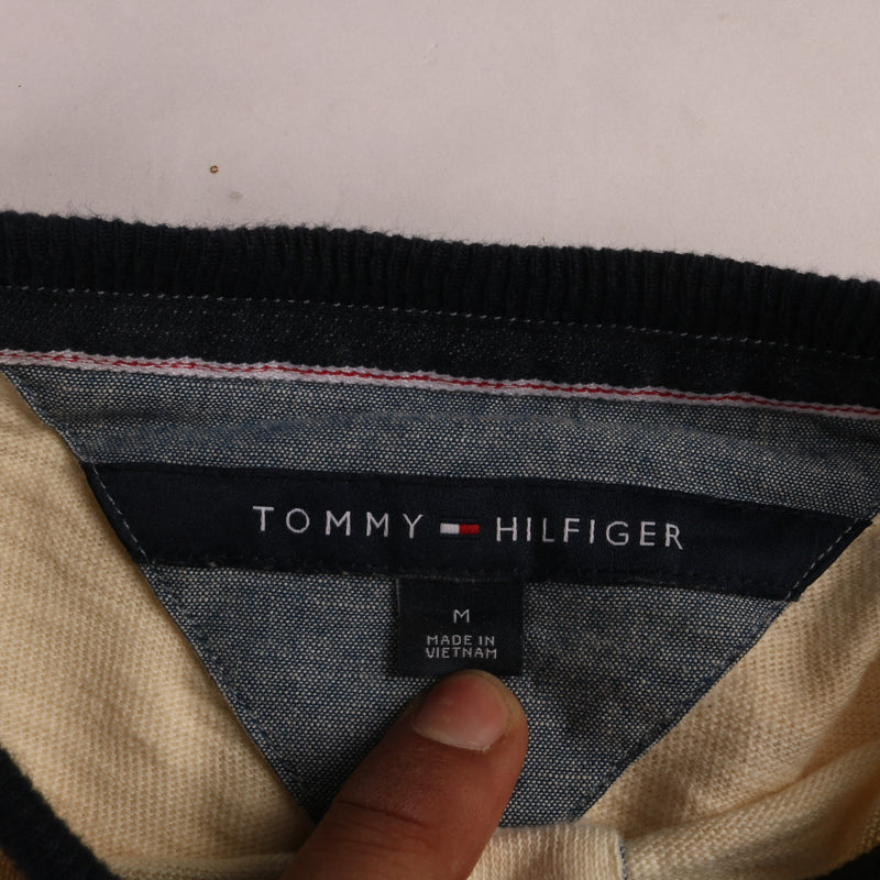 Tommy Hilfiger  Quarter Button Pocket Sweatshirt Medium Beige Cream