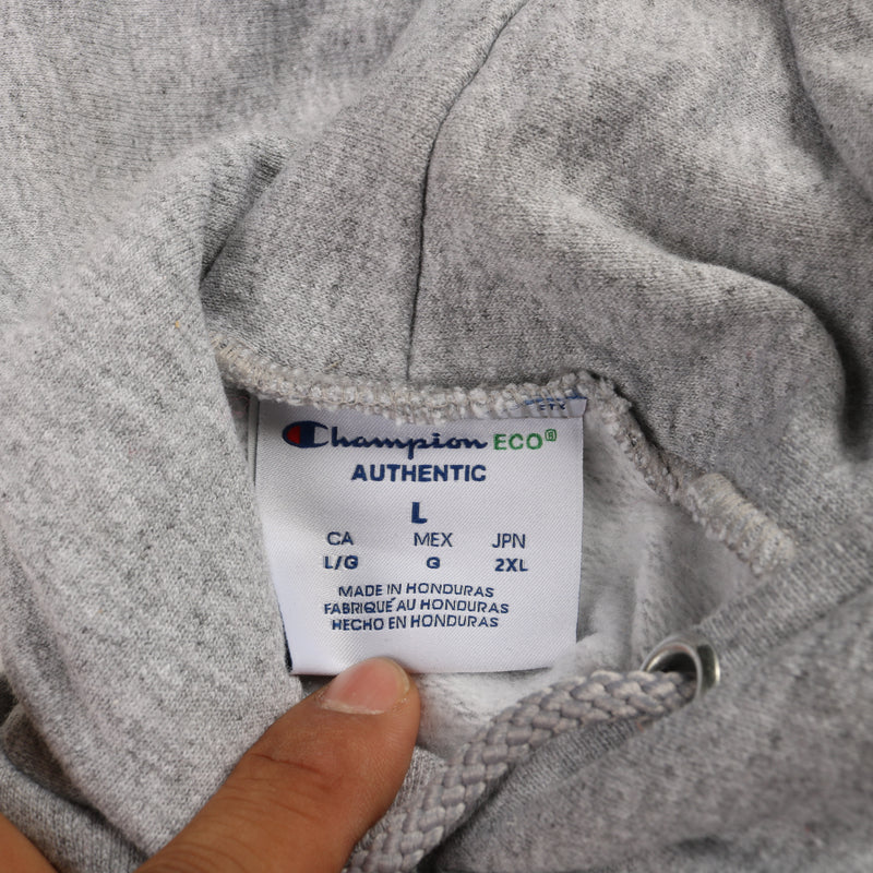 Champion  Pullover Hoodie Large Grey