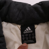 Adidas Full Zip Up Puffer Jacket Women's Small Beige Cream