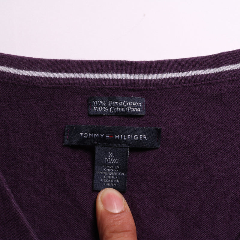 Tommy Hilfiger  Prep Golf Knitted Jumper / Sweater XLarge Purple