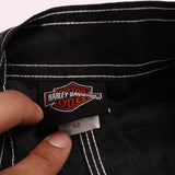 Harley Davidson  Swim Shorts Elasticated Waistband Drawstrings Trousers / Pants Large Black
