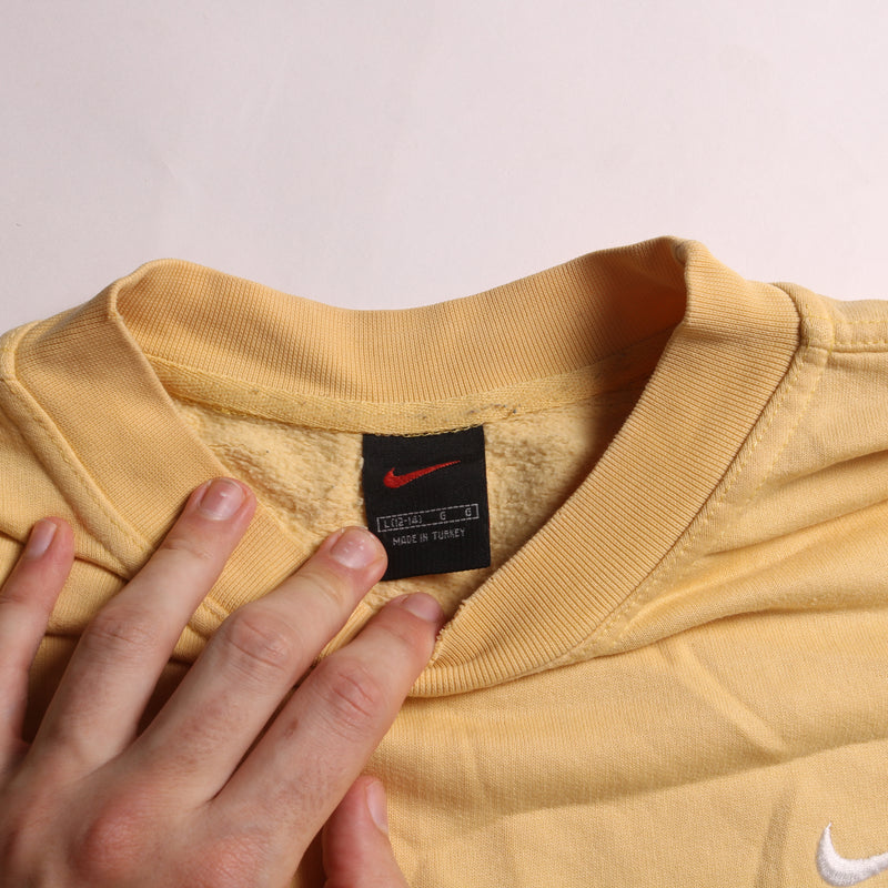 Nike  Swoosh Heavyweight Crewneck Heavyweight Sweatshirt Large Yellow