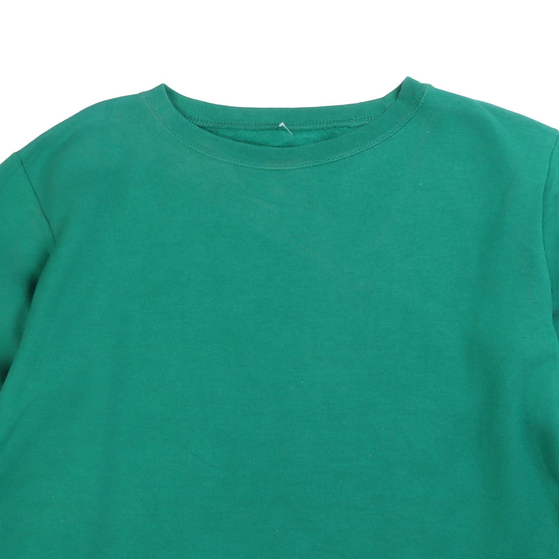 Hanes  Plain Heavyweight Crewneck Sweatshirt Small Green