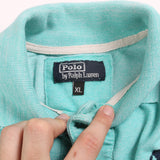 Ralph Lauren  Short Sleeve Button Up Polo Shirt XLarge Blue