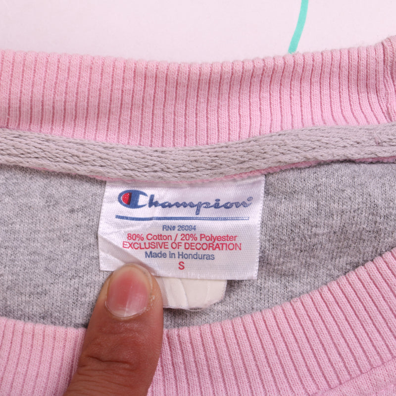 Champion  Seaview Beach Crewneck Sweatshirt Small Pink