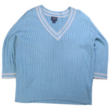 Chaps  Knitted V Neck Jumper / Sweater XXLarge (2XL) Blue