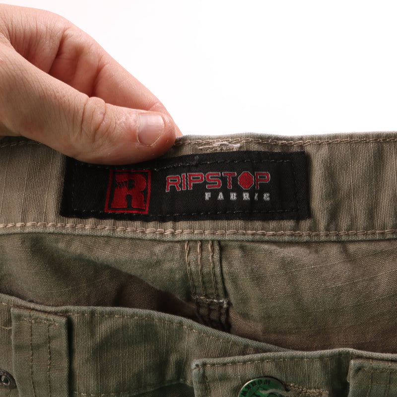 Ripstop  Cargo Carpenter Workwear Trousers / Pants 34 Khaki Green