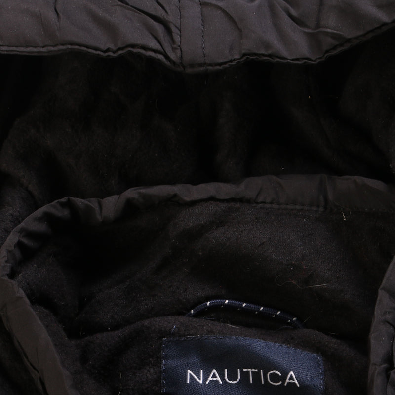 Nautica  Zip Up Hooded Puffer Jacket Large Black