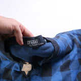 Ralph Lauren  Quarter Button Check Jumper / Sweater Small Blue
