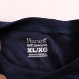 Hanes  Plain Heavyweight Crewneck Sweatshirt XLarge Navy Blue