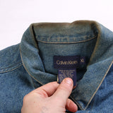 Calvin Klein  Heavyweight Button Up Denim Jacket XLarge Blue