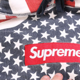 Supreme  Flag Hooded Hoodie Small Blue