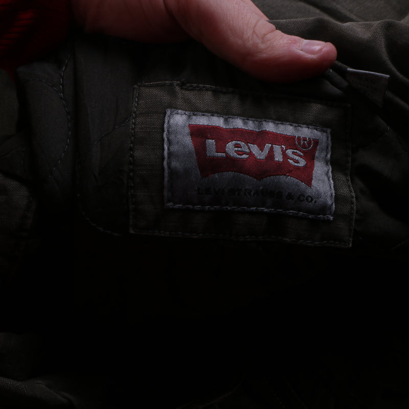 Levi's Full Zip Up Heavyweight Bomber Jacket Men's XX-Large (2XL) Khaki Green
