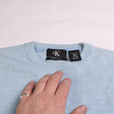 Calvin Klein  Knitted Crewneck Sweatshirt Medium Blue
