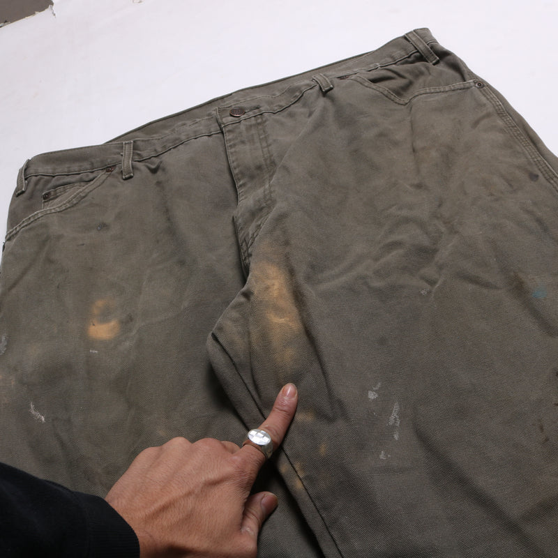 Dickies  Cargo Carpenter Workwear Trousers / Pants 40 Khaki Green