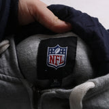 NFL  NFL Patriots Full Zip Up Hoodie XLarge Grey