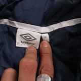 Umbro  La Coruna Full Zip Up Puffer Jacket Small (missing sizing label) Navy Blue