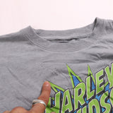 Harley Davidson  Back Print Short Sleeve Crewneck T Shirt Small (missing sizing label) Grey