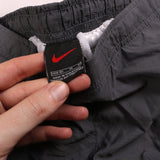Nike  Elasticated Waistband Drawstrings Swoosh Joggers / Sweatpants Medium Grey