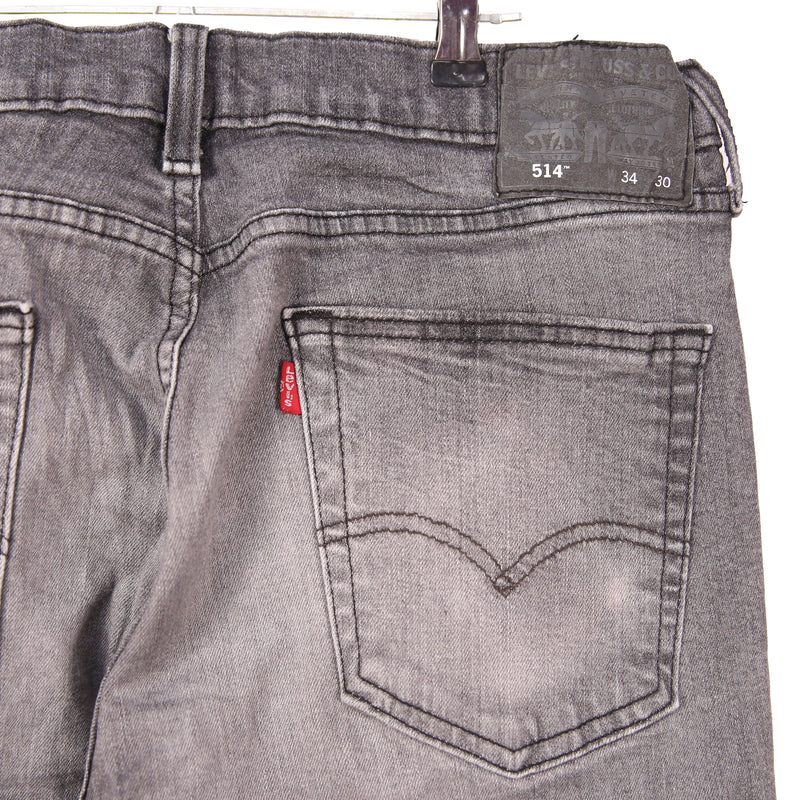Levi's 90's 514 Denim Straight Leg Jeans / Pants 34 Grey