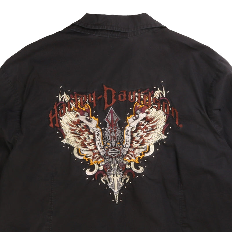 Harley Davidson  Long Sleeve Button Up Shirt XLarge Black