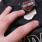 Harley Davidson  Spellout Heavyweight Crewneck Sweatshirt XSmall Black