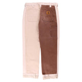 REWORK Carhartt X Half and Half 90's Carpenter Workwear Trousers Men's 35 Beige Cream