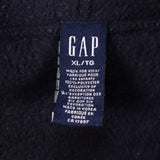 Gap 90's Spellout Logo Fleece Pullover Hoodie XLarge Navy Blue