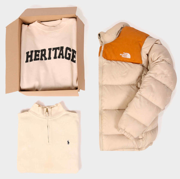 mystery box, vintage mystery box, vintage clothing box, clothing mystery box, vintage clothing, retro mystery box, retro clothing, north face jacket, vintage nike, vintage stussy