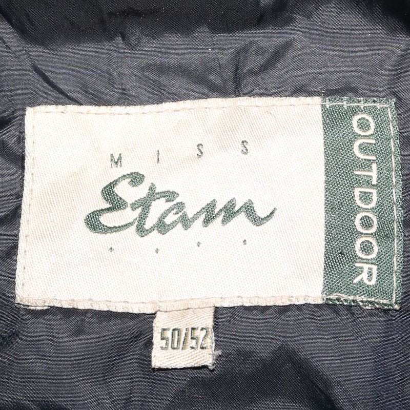 Miss Etam 90's Lightweight Full Zip Up Puffer Jacket XXLarge (missing sizing label) Black