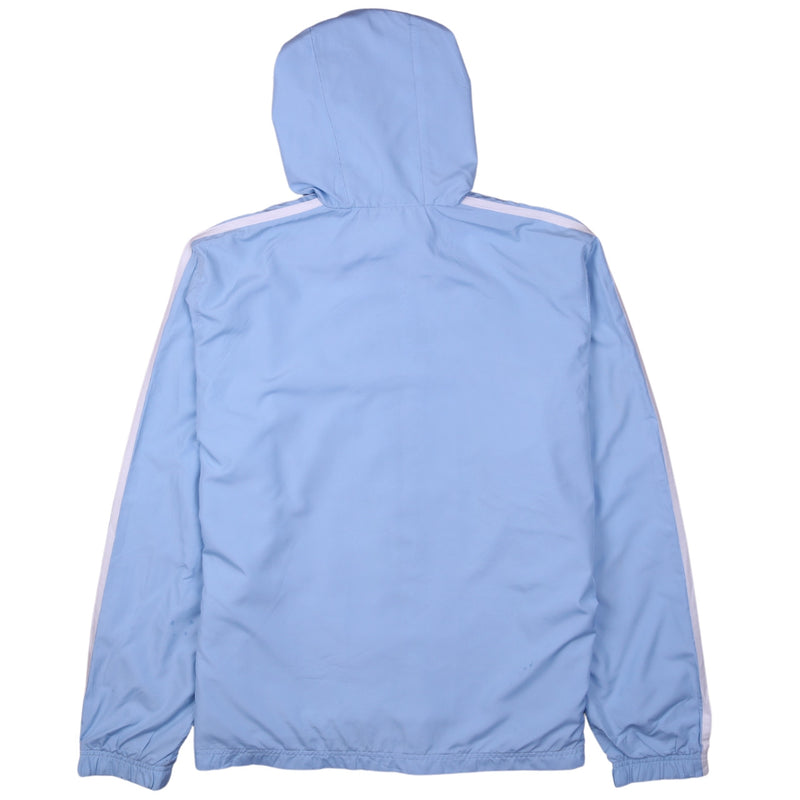 Adidas 90's Hooded Full Zip Up Windbreaker Large Blue