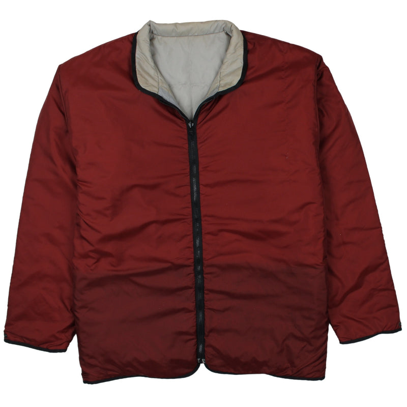 Nike 90's Sportswear Full Zip Up Puffer Jacket XXLarge (2XL) Burgundy Red