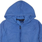 Reebok 90's Hooded Full Zip Up Fleece Jumper Small Blue