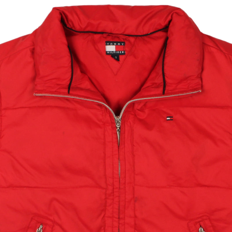Tommy Hilfiger 90's Vest sleeveless Full zip up Gilet Large Red